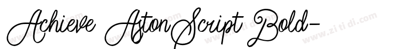 Achieve Aston Script Bold字体转换